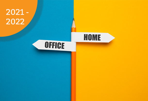 image: Office/Home flag labels on pencil