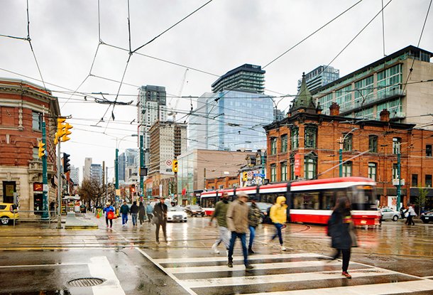 photo: gritty street corner in Toronto (iStockphoto)