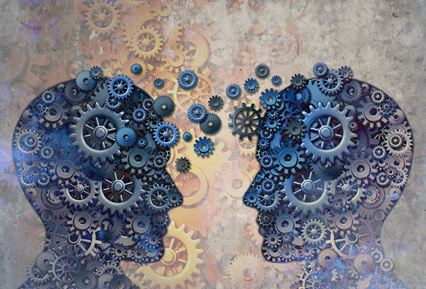 illustration - brains sharing cogs (iStockphoto)