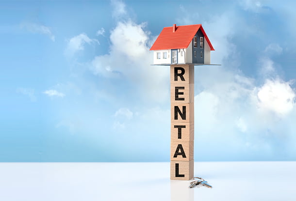 image: wooden blocks with word "rental" and house perched on top (iStockphoto)