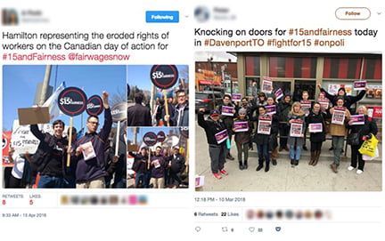 two social media outreach examples